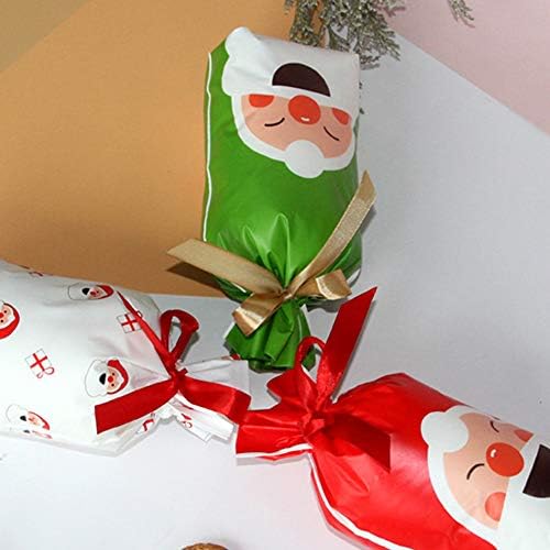 50 компјутери Божиќни третмани торби Божиќно пластично влечење Подароци за бонбони Кенди Божиќна забава и украси