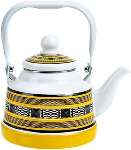 Doitool турска крпа турска крпа емајл чај сад прекрасен печатен емајл котел вода сад за вриење емајл чајник од не'рѓосувачки челик