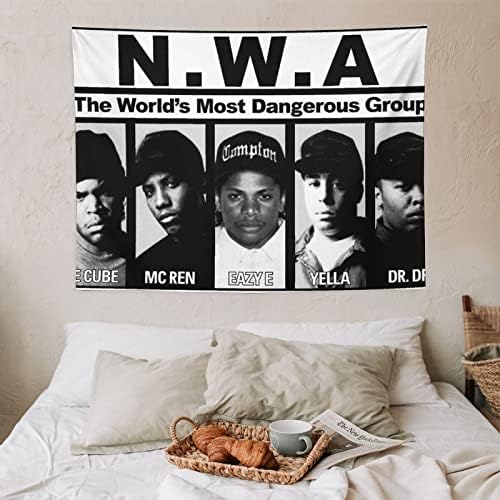 YWVWY NWA Најголемиот хип хоп рапер група таписерија постери уметнички дела полиестерска соба естетска wallидна уметност отпечатоци