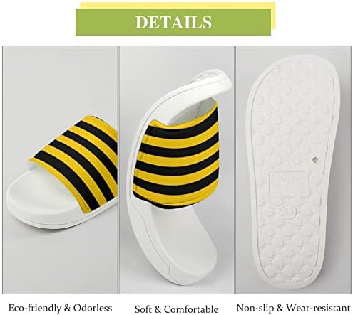 Пчела жолти црни ленти куќа Сандали кои не се лизгаат отворени папучи за маса за масажа бања за туширање