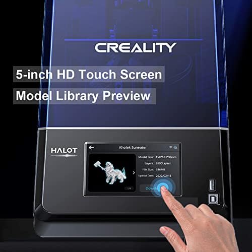 3Д печатач на смола за крцкање, печатачи на 3Д смола Halot-One Plus со 3Д со 7K 4K Mono LCD, комплет за алатки за модели од 11 парчиња, двојни