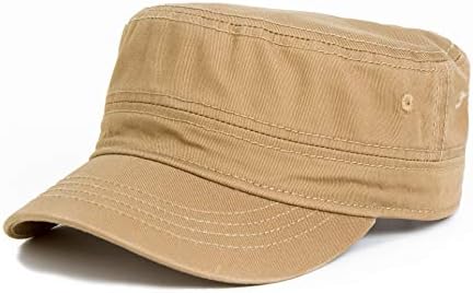 Krisphily Unisex памук рамен воен воен питомски капа капа за камиони за мажи и жени