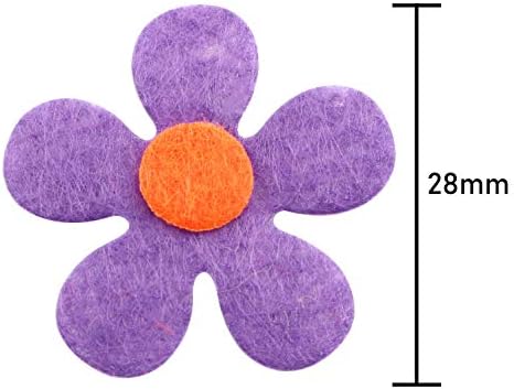 Tegg почувствува цвеќиња од 120 парчиња 28мм мешани бои ткаенини цвет украси за DIY занаети за шиење рачно занаетчиски занаетчиски занаети