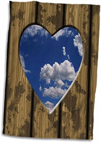 3drose Сликата на отсекување на срцето во ограда открива облаци на небото - крпи