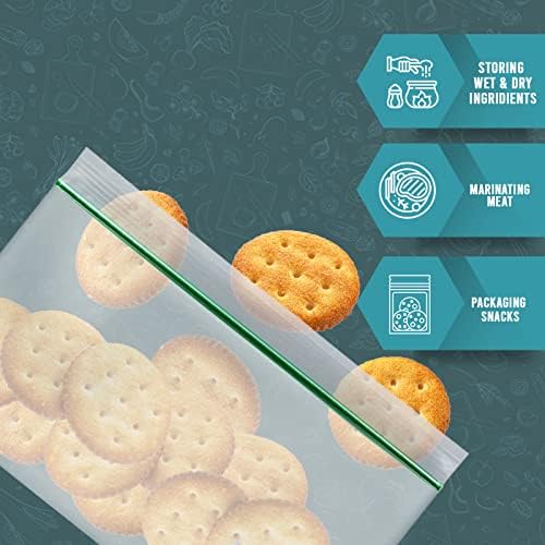 Торба За Ужина Со Патент Пами [100 Парчиња] - Свежина-Заклучете Мали Кеси За Складирање Храна Со Патент Пластични Кеси Безбедни За Храна