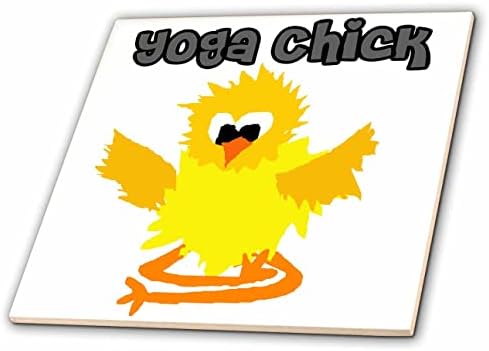 3дроза Симпатична Смешна Јога Пилешко Пилешко Лотос Позиција Јога Цртан Филм-Плочки