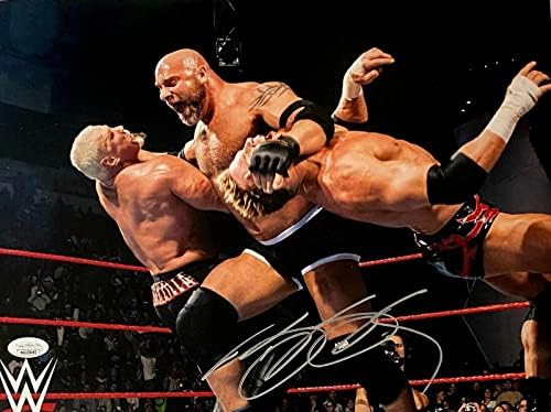 WWE Ексклузивен Бил Голдберг потпиша автограмиран 11x14 Фото JSA Authen 10 Silver - Фотографии за автограми во борење
