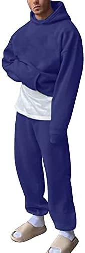 Аниме Худи за мажи, машки тренерки со 2 парчиња облека, обичен костум со долги ракави, поставена зима