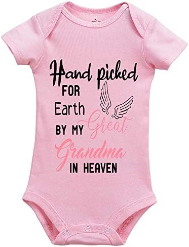 Рака избрана за Земјата од мојата голема баба на небото бебешки тела со долги ракави облека за новороденчиња