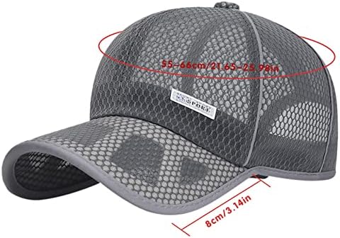 Unisex прилагодливи мрежи за бејзбол капа Класична цврста боја Дише лесен за дишење на отворено