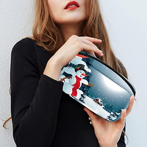 Чанта за шминка униси, Божиќна Торба За Козметика За Снешко Пренослива Торба За Патнички Воз Организатор На Футроли Алатки За Додатоци