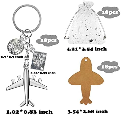 18 Комплети Авион Партија Фаворизира Патување Авантура Партија Фаворизира Авион Компас Приврзоци Авион Тагови Органза Торби За Авантура Тема Партија