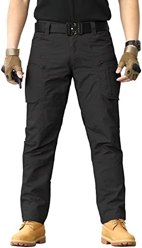 Машки тактички панталони за картонични мажи рипстоп воени карго панталони кои се отпорни на вода, отпорни на отворено пешачење