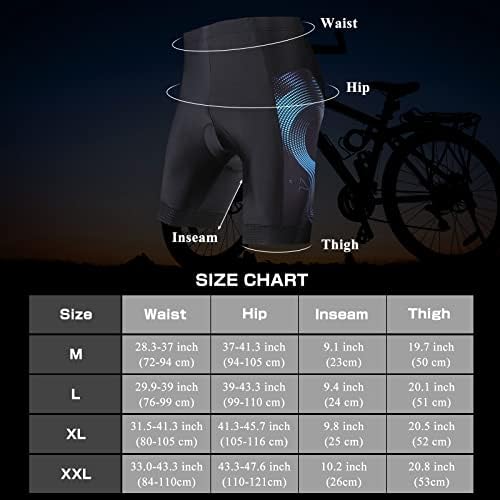 4D вложени велосипедисти шорцеви мажи жени, дишење велосипедски шорцеви долна облека