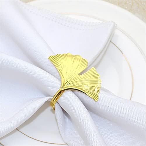 Fegoclt 6pcs салфетки прстени златни држачи за салфетка за Божиќни вечери свадби свадби