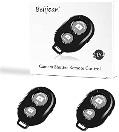 Bluetooth Далечински управувач за iPhone Камера - Belijean Bluetooth Далечински Компатибилен Со сите iPhone, iPad И Таблети, Bluetooth Кликер За Слики &засилувач; Видеа 2 Пакет