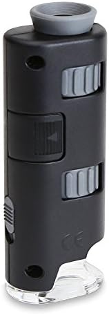Карсон 60x-75x MICROMAX LED Осветлени Џеб Микроскоп &засилувач; MicroMini 20X LED Осветлени Џеб Микроскоп Со Вграден УВ И LED Фенерче-Портокалова