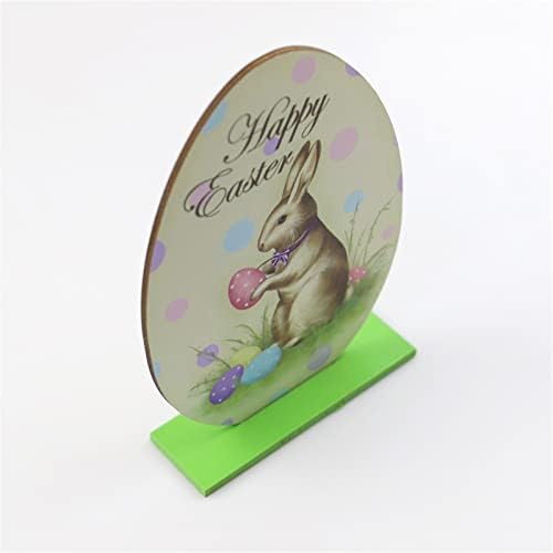 Поштенски украс за украсување на плакетата за пилешко украси за пилешко украси Велигденски јајца зајаче табела за домашни полици