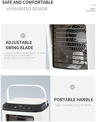 Преносен климатик, Tyranitar 3 ветер брзина на ветер USB -полнење на испарување тивко за брзо ладење личен климатик со овлажнувач за кампување