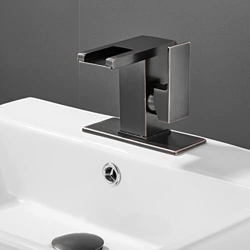 LED тапа за мијалник за бања, масло го нанесуваат бронзениот водопад единечна дупка рачка RV бања суета тапа за мијалници 1 или 3 дупки