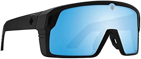 Шпионски Монолит Очила За Сонце Мат Црна Со Среќен Поттик Поларизирана Ледена Сина Спектра Огледална Леќа