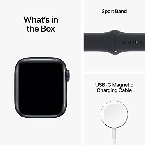 Apple Watch SE GPS + Мобилен 40mm Полноќен Алуминиумски Случај со Полноќен Спортски Бенд - S/M со AppleCare+