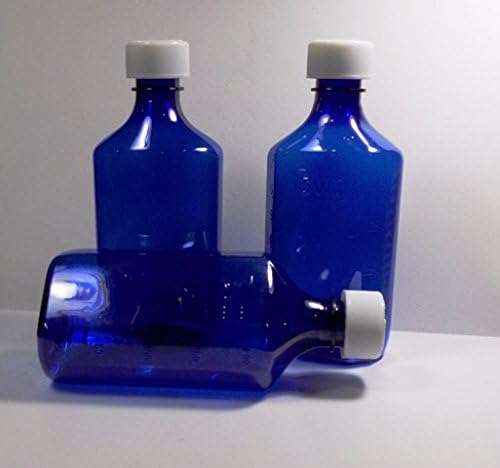 2 унца кобалт сина дипломирана овална пластична шишиња со лекови и капачиња многу од 100 фармацевтски одделенија