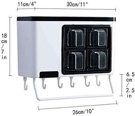 Containionsуан Пластични контејнери за зачини-Spicce Box Set Wallид монтиран за зачини-домашен удар без шеќер и сол-бокал за зачинување