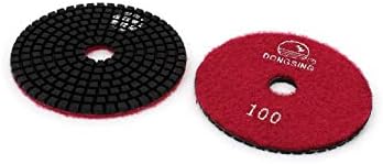 X-Dree 10PCS 100 GTIN 4 Дијаметар Влажни дијамантски полициски влошки црвени за мермер Granit_e (10 парчиња 100 решетки со дијаметар