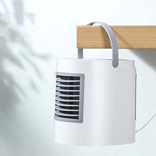 Лилианг- - испарувачки ладилници преносен вентилатор за ладилник за воздух 3 во 1 USB мини климатик, овлажнител, со ноќно светло, вентилатор за