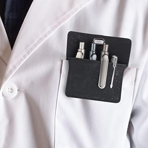 Geekidoc Premium Portuguese Cork Pocket Protector For Men | Мулти-употреба џебни заштитници за кошули и лабораториски палта | За пенкало, моливи,