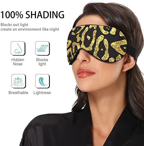 Unisex Sleep Eye Mask Jaguar-Goldter-Gold-Skin Night Sleep