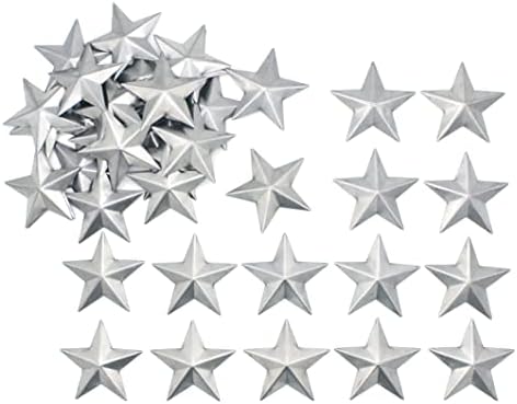 ЗНЧО 55 ПАРЧИЊА Во Најголемиот Дел Недовршени Метални Штала Ѕвезди За Занаети, Галванизирани Сребрени Метални Ѕвезди без Дупка за Украсување