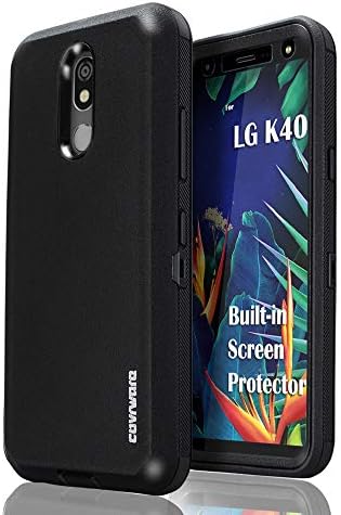 Covrware Tri Серија Случај ЗА LG K40 / Xpression Плус 2 / Harmony 3 / Solo LTE / K12 Плус / X4 2019 Со Вграден [Заштитник На Екранот] Тежок Заштитен