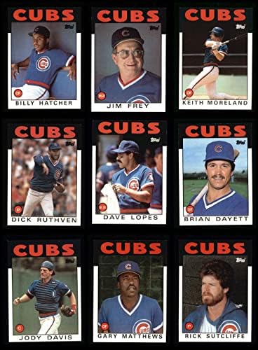 1986 Тимот на Топс Чикаго Кобс го постави Чикаго Cubs NM/MT Cubs