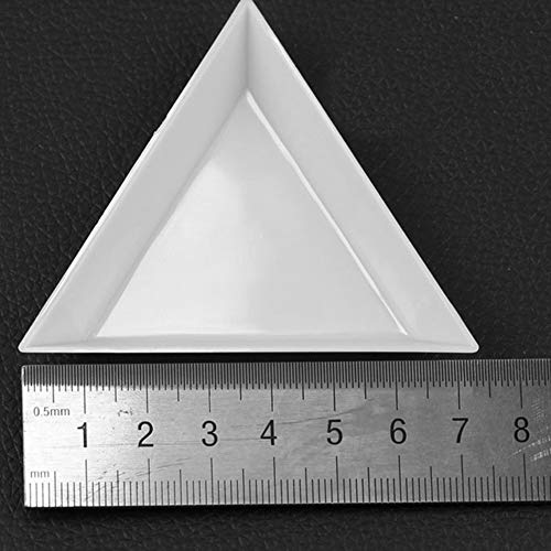 Luwsldirr 10 парчиња DIY пластични триаголни нокти на ноктите сад за сортирање на уметнички дела