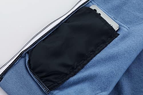 Laglect zipper худи за мажи поштеди во боја на качулка во боја, руно, џемпер со долги ракави, тешка категорија со џеб