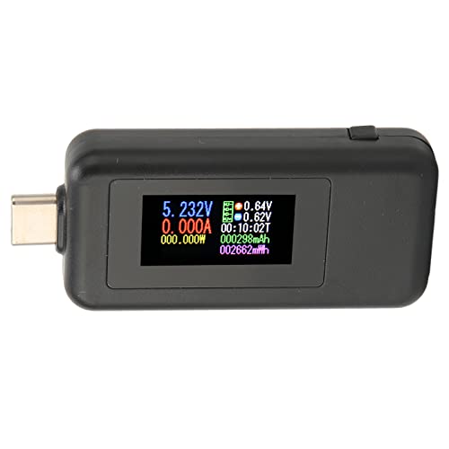 USB напон тестер Тестер на напон тестер ABS USB тестер за откривање во реално време IPS HD дисплеј Висока точност за исклучување