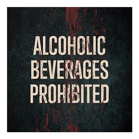 CGSignLab | Алкохолни Пијалоци Забрането - Дух На Возраст Од ' Рѓа Јасна Прозорец Се Држат | 16 x16