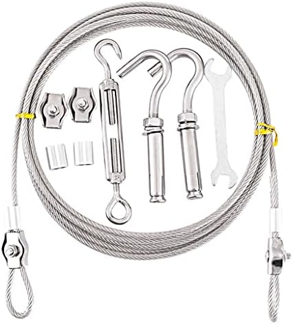 BBGS жица од не'рѓосувачки челик, жица од не'рѓосувачки челик со жица клипови со јаже, жица за виси Ø 4 мм Rushproof јаже жица