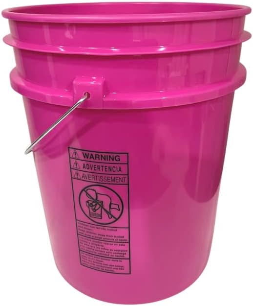 House Naturals 5 галон розова пластична оценка направена во кофа во САД со тесна двојна завртка за заптивка на капакот на капакот