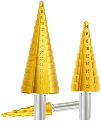 вежби за чекори метрички спирален флејта Флејт за дупки за облик на пагода 4-12/20/32мм челик конус за вежбање бит поставен чекор вежба бит