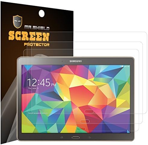 Г-дин Шилд дизајниран за Samsung Galaxy Tab S 10.5 10 инчи анти-сјај [ПЕТ] Заштитник на екранот [3 пакет] со замена на животниот век