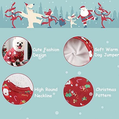 Afyhh 2packs божиќна облека со големи кучиња-костуми-костуми зимски топло Божиќно кутре за кучиња за кучиња ладно време облека облека за