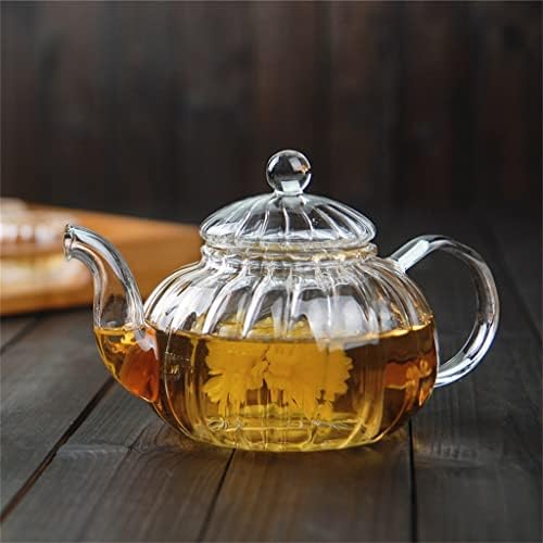 Uxzdx 600ml шарена форма цветна чаша чајник со инфузер чај лисја од билки од стаклен сад цвет