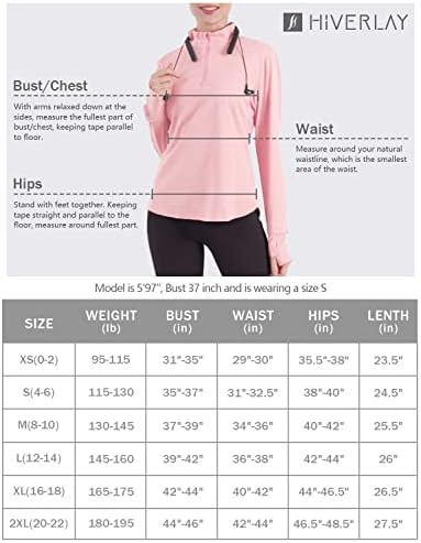 Брзи суви кошули на Хиверлеј, со долг ракав за трчање на тренингот за пешачење UPF50+ лесен пулвер со џеб со џеб