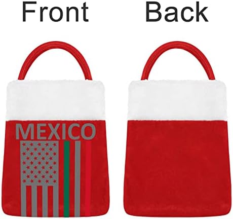 Американско Знаме Мексико Божиќни Чанти Симпатична Торбичка За Чување Торбички Џеб За Подарок За Бонбони Божиќно Дрво Виси Декоративно