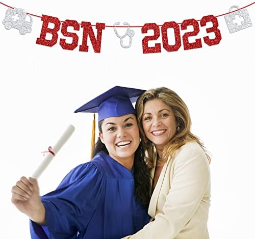 Банер БСН 2023-Знак За Дипломирање На Медицинска Сестра, Идна Медицинска Сестра, Декорации За Дипломирање На Медицинско Училиште-Црвен