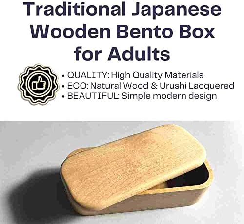ИЗ Јапонија Дрвена јапонска бенто кутија за возрасни, закуски за ручек сендвичи подароци работа пикник едноставна модерна традиционална,