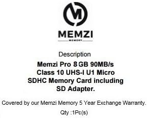 MEMZI PRO 8gb Класа 10 90MB / s Микро Sdhc Мемориска Картичка со SD Адаптер и Микро USB Читач За Samsung Galaxy S9, S9+, Забелешка